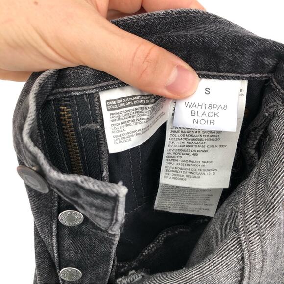 VETEMENTS x LEVI'S 2018 Reworked Zip Jeans Washed Black S - Picture 8 of 14